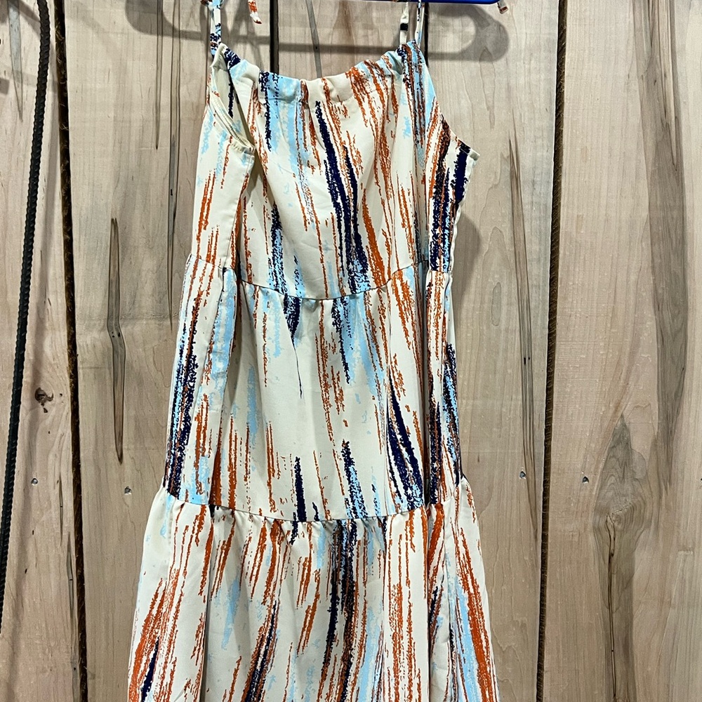 Multicolor Striped Sleeveless Dress